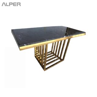 میز پایه فلزی ام دی اف طرح سنگ PND-209iS