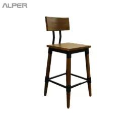 صندلی اپن چوبی پایه فلزی DRK-118iW